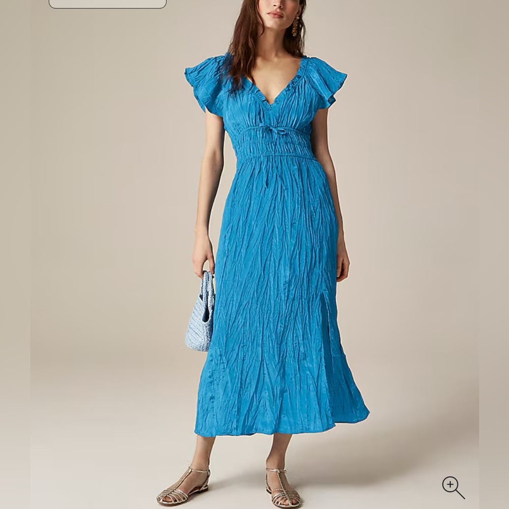 J. Crew Palermo dress in viscose-blend crinkle